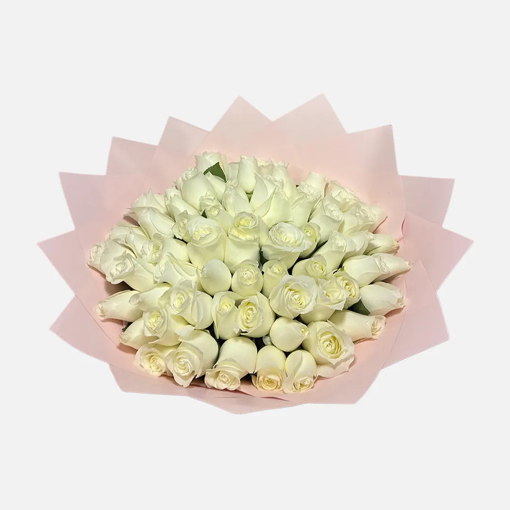 Ramo de 50 Rosas Blancas