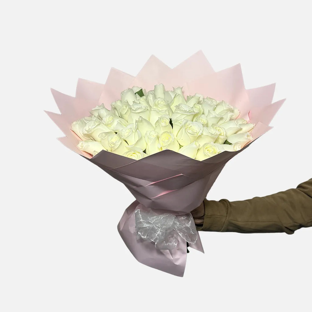 Ramo de 50 Rosas Blancas