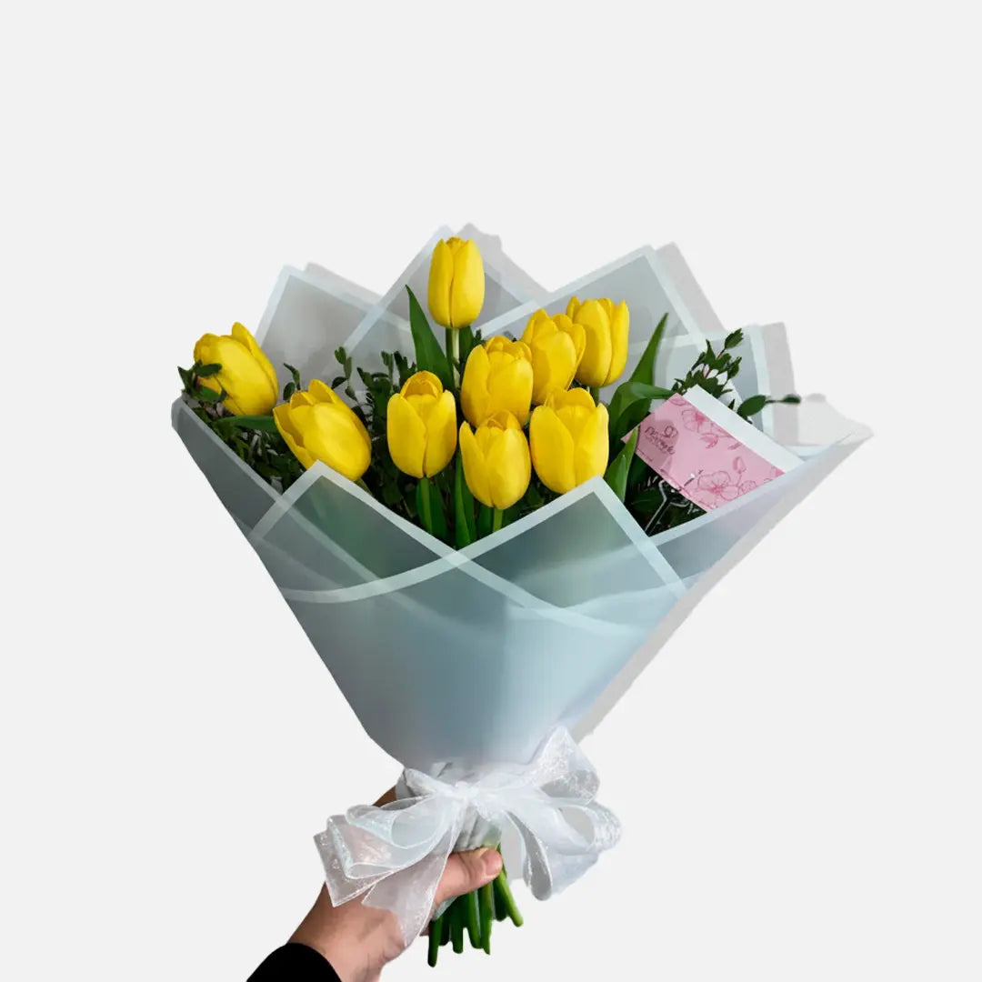 Ramo de 10 Tulipanes Amarillos
