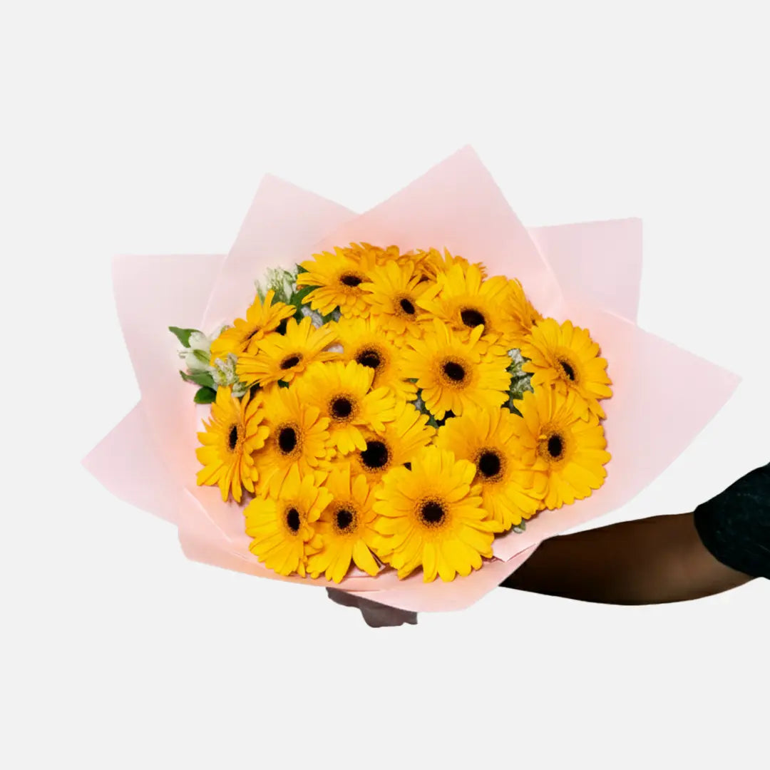 Ramo de 20 gerberas y complementos