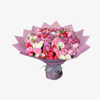 Bouquet of 50 Roses with Carnations