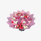 Bouquet of 50 Roses with Carnations