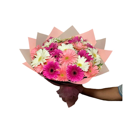 Ramo de gerberas en colores rosas