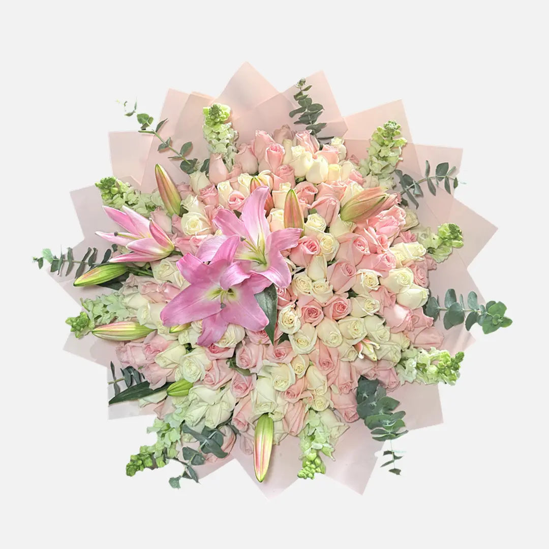 Ramo de 150 Rosas y Complementos